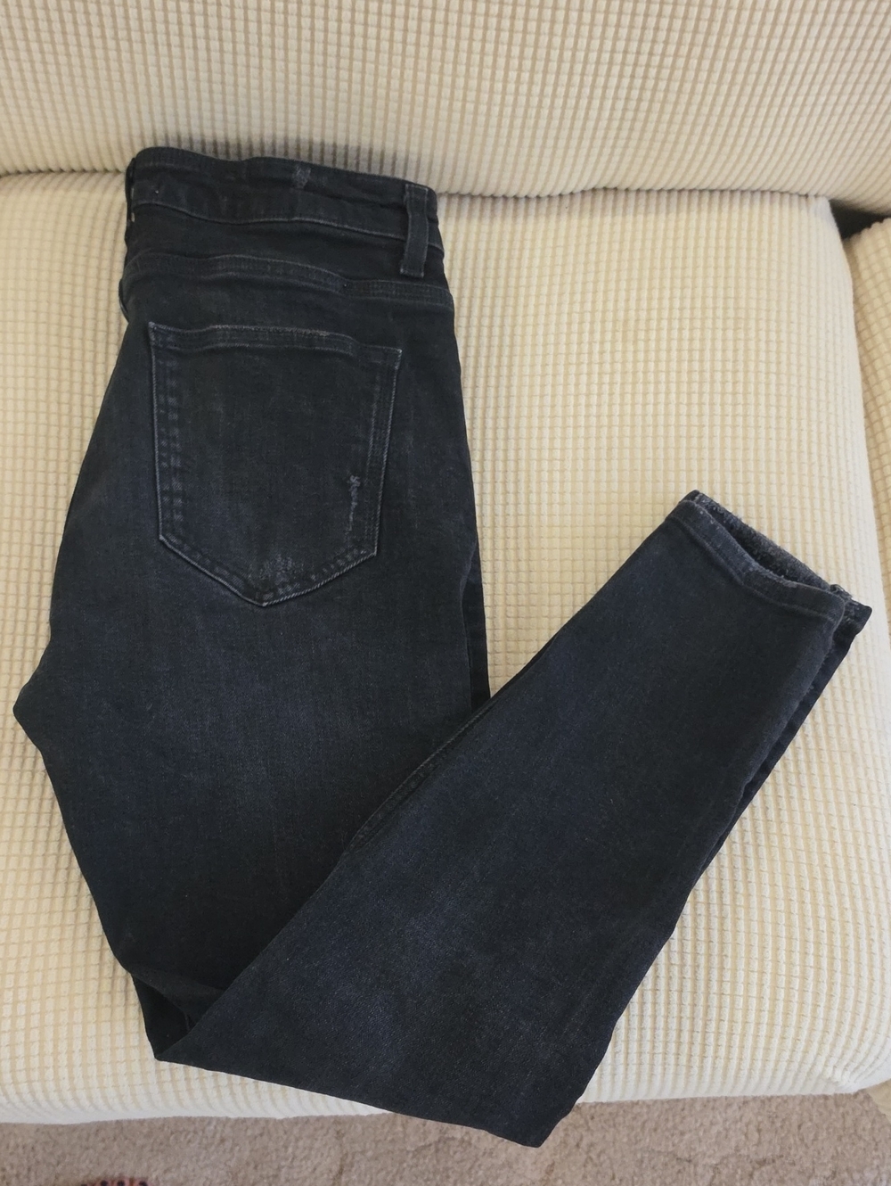 Zara Black Distress Skinny Jeans